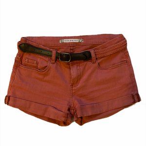 Chelsea & Violet Salmon Shorts with Belt